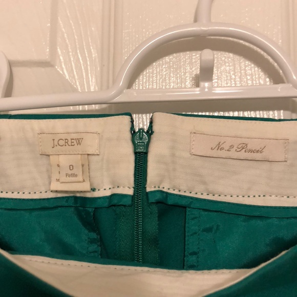 Kelly Green J Crew No. 2 Pencil Skirt 0P - Picture 4 of 4